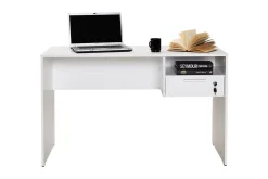 Irbene Skrivbord 120 cm med Förvaring Hyllor + Låsbar Låda