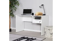 Irbene Skrivbord 120 cm med Förvaring Hyllor + Låsbar Låda