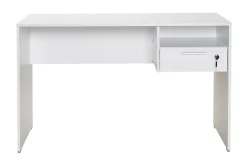 Irbene Skrivbord 120 cm med Förvaring Hyllor + Låsbar Låda