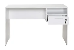 Irbene Skrivbord 120 cm med Förvaring Hyllor + Låsbar Låda