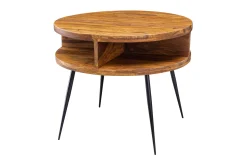 Irias Soffbord 60 cm med Förvaring Hylla Runt