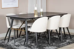 Irunea Förlängningsbar Matgrupp 180 cm inkl 6 Valera Stolar