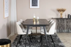 Irunea Förlängningsbar Matgrupp 180 cm inkl 6 Valera Stolar