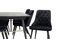 Irunea Förlängningsbar Matgrupp 180cm inkl 6 Valera Lyx Stol