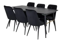 Irunea Förlängningsbar Matgrupp 180cm inkl 6 Valera Lyx Stol