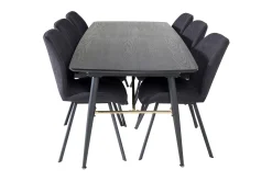 Irunea Förlängningsbar Matgrupp 180 cm inkl 6 Sumoas Stolar