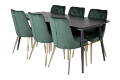 Irunea Förlängningsbar Matgrupp 180cm inkl 6 Valerie Lyx Sto