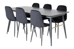 Irunea Förlängningsbar Matgrupp 180 cm inkl 6 Ypas Stolar