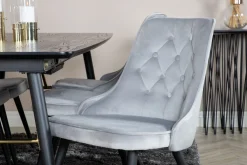 Irunea Matbord 180 cm med 6 st Valera Lyx Sammetstol