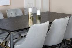 Irunea Matbord 180 cm med 6 st Valera Lyx Sammetstol