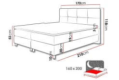 Isoba Sängpaket Kontinentalsäng 160x200 cm