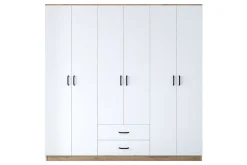 Jagdesh Garderob 210x210 cm Brun/Vit