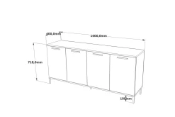 Jagmal Konsollbord 160x71,8 cm Antracit/Brun