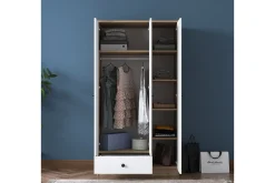 Jain Garderob 90x170 cm Brun/Vit