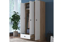 Jain Garderob 90x170 cm Brun/Vit