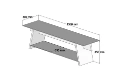 Jamerria TV-Bänk 158 cm