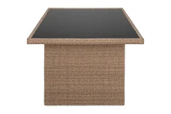 James Utebord 85x145 cm – Matbord utomhus i konstrotting med bordsskiva i Glas