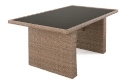 James Utebord 85x145 cm – Matbord utomhus i konstrotting med bordsskiva i Glas