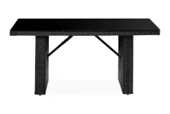 James Utebord 85x145 cm – Matbord utomhus i konstrotting med bordsskiva i Glas