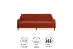 Jasper 2-sits Bäddsoffa Orange