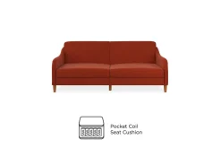 Jasper 2-sits Bäddsoffa Orange