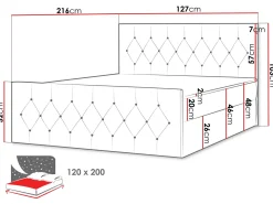Jitendra Sängpaket Kontinentalsäng 120x200 cm med Förvaring