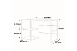 Juna Skrivbord 120x60 cm Vit/Guld