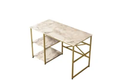 Juna Skrivbord 120x60 cm Vit/Guld