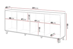Juniskär Skänk med Förvaring 40x82x200 cm