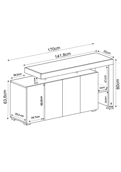 Jurukovo Konsolbord 170 cm