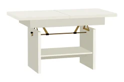 Kanej Soffbord 116 cm Höj- och Sänkbar med Förvaring Hylla