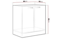 Karmen Skåp för tvättmaskin 80x52x82 cm