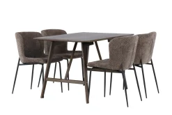 Kaseidon Matgrupp 120 cm Rektangulär med 4 Modesto stolar