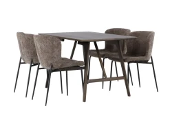 Kaseidon Matgrupp 120 cm Rektangulär med 4 Modesto stolar