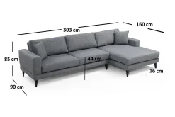Katilaya Bäddsoffa med Divan Höger