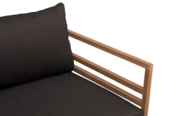 Kaxheden Loungefåtölj Utomhus Trä/Aluminium/Svart