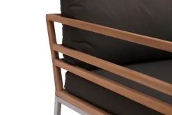 Kaxheden Loungefåtölj Utomhus Trä/Aluminium/Svart