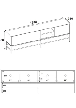 Kenvor Tv-bänk 180 cm