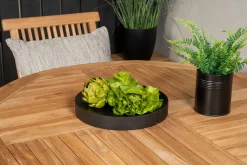 Kenya Matgrupp Utomhus Rund 120 cm + 4 Kenya Hopfällbar Stol
