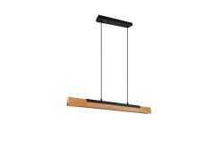 Kerala LED Taklampa mattsvart/ trä