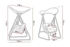 Kintore Hängstol Utomhus 96 cm 177x