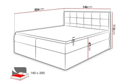 Kintore Kontinentalsäng 140x200 cm