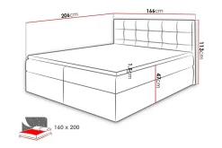 Kintore Kontinentalsäng 160x200 cm
