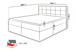 Kintore Kontinentalsäng 160x200 cm