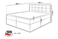 Kintore Kontinentalsäng 140x200 cm