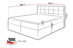 Kintore Kontinentalsäng 160x200 cm