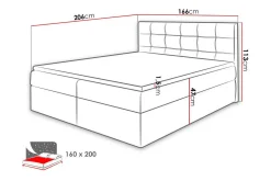 Kintore Kontinentalsäng 160x200 cm