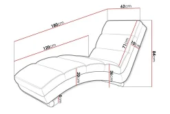 Kintore Liggfåtölj 62 cm White