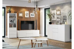 Kintore Möbelset För Vardagsrum White