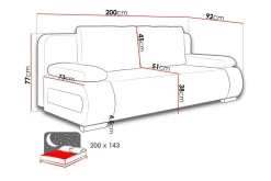 Kintore 2-sits Bäddsoffa beige